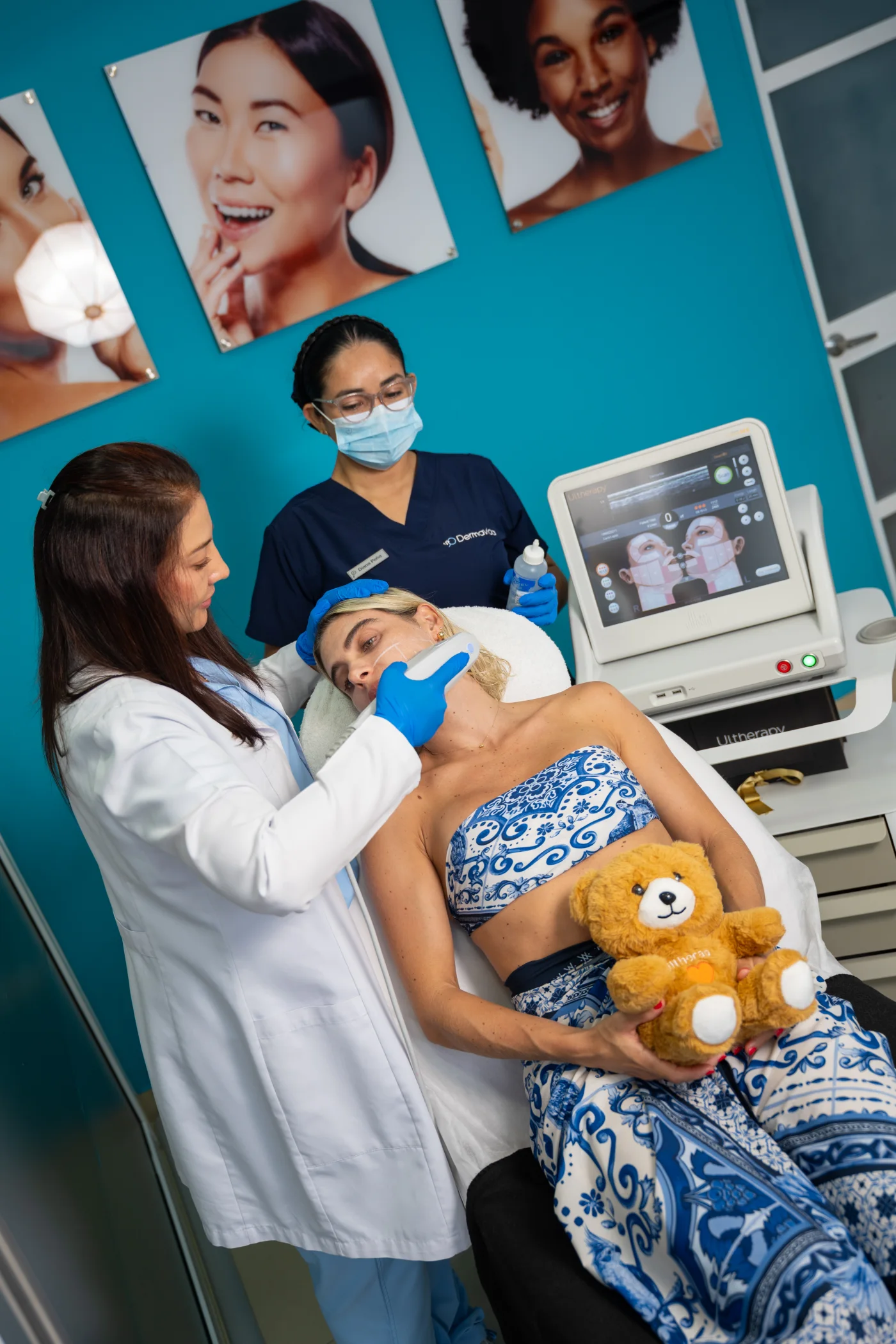Procedimiento Ultherapy guiado por visualización
